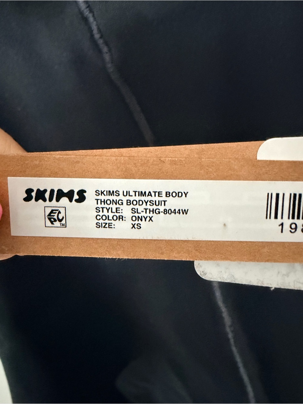 SKIMS Ultimate Body Thong Bodysuit Onyx Black Size XS NWT Sculpting Shapewear - Picture 4 of 5